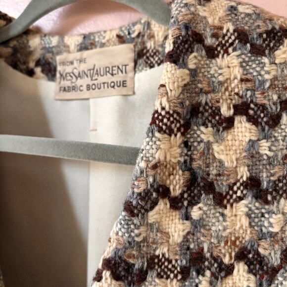 YVES SAINT LAURENT Vintage YSL ONE OF A KIND Tweed Wool Coat - Picture 8 of 16